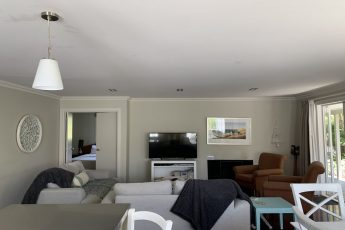 Living area with a Smart TV where you can log into Netflix and Sky TV